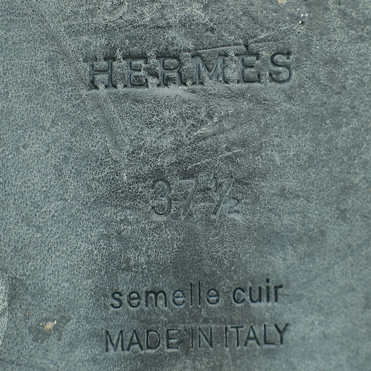 Hermes Noir Oran Suede Goatskin Crystal Sandal 37.5