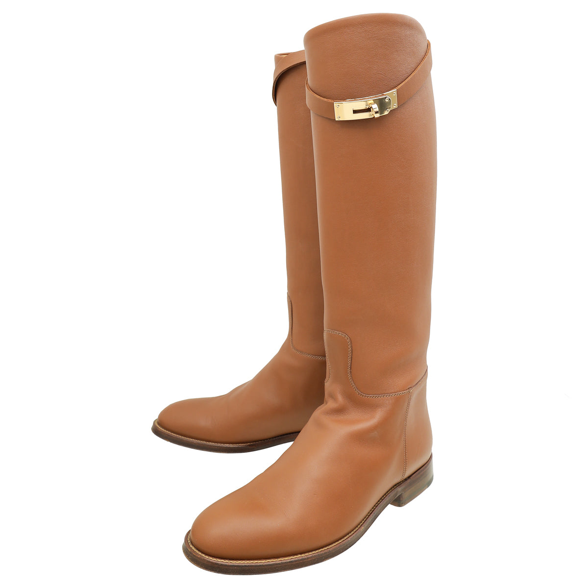 Hermes Gold Jumping Boot 37.5