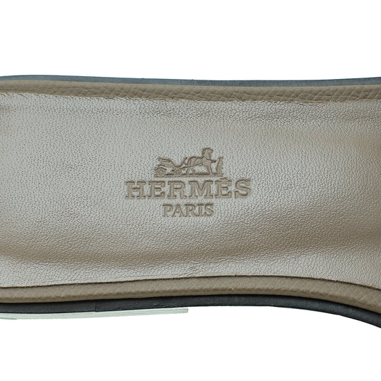 Hermes Gris Etain Oran Sandal 37