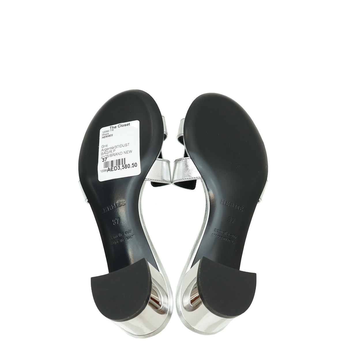 Hermes Gris Argenté Oasis Sandal 37 – THE CLOSET