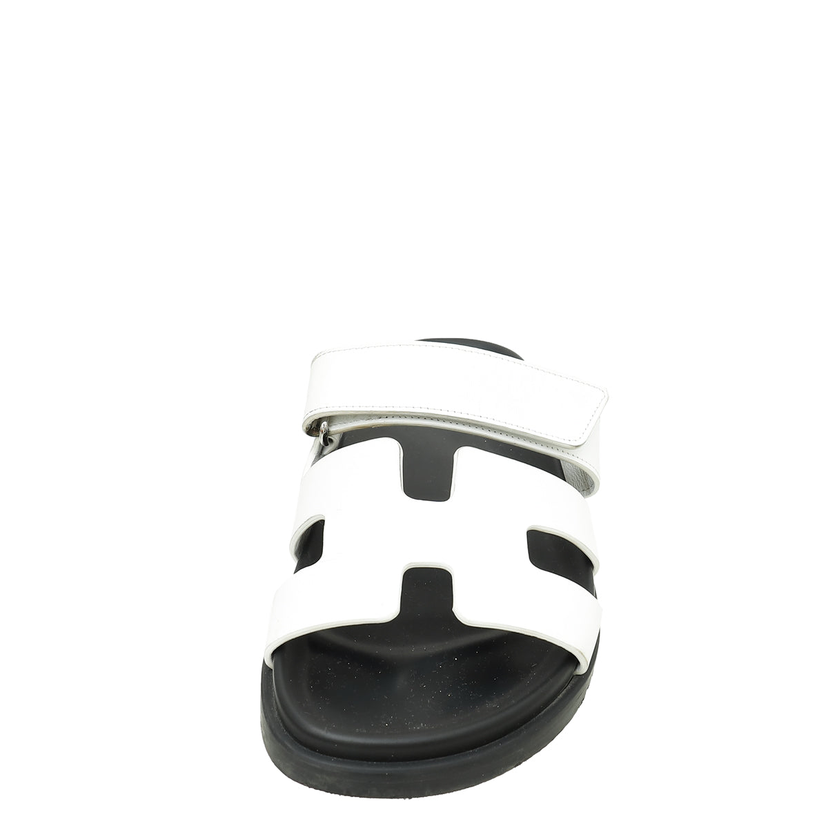 Hermes White Chypre Sandals 37