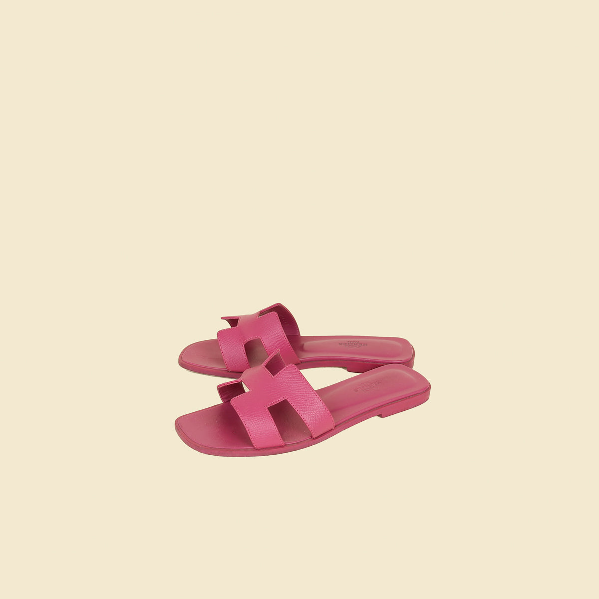 Hermes Rose Bougainvillier Oran Sandals 37-Hermes-THE CLOSET