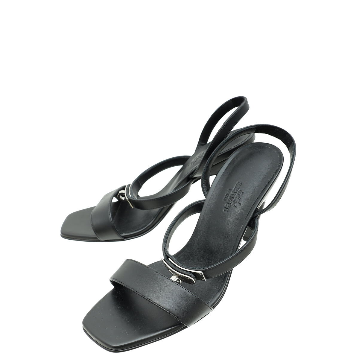 Hermes Black Glamour 95 Sandal 37-Hermes-THE CLOSET