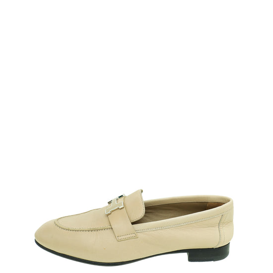 Hermes Beige Mastic Paris Loafer 37