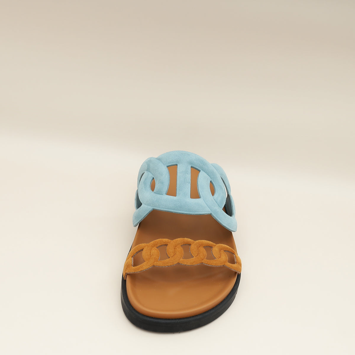 Hermes Bicolor Suede Goatskin Extra Sandal 37
