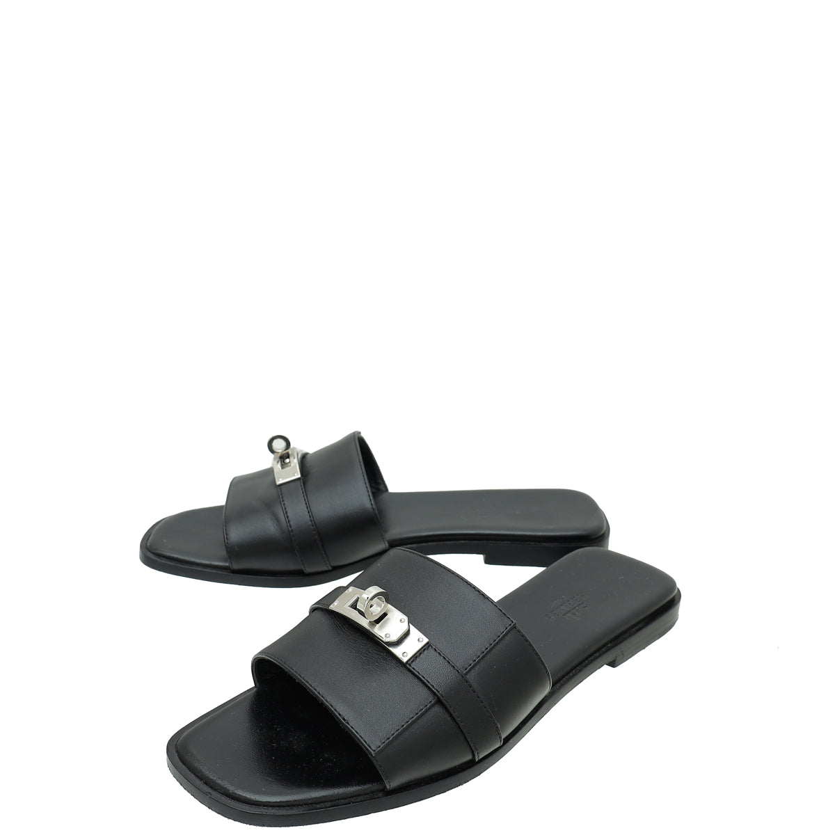 Hermes Noir Gabriel Sandal 37-Hermes-THE CLOSET