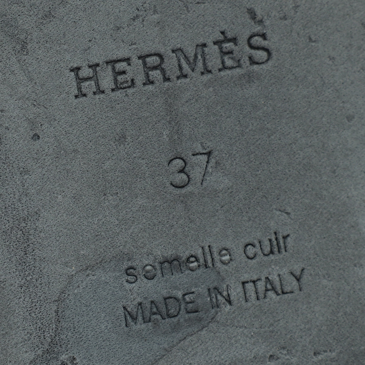 Hermes Noir Gabriel Sandal 37