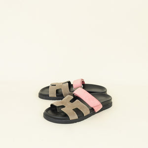 Hermes Bicolor Chypre Sandals 38.5