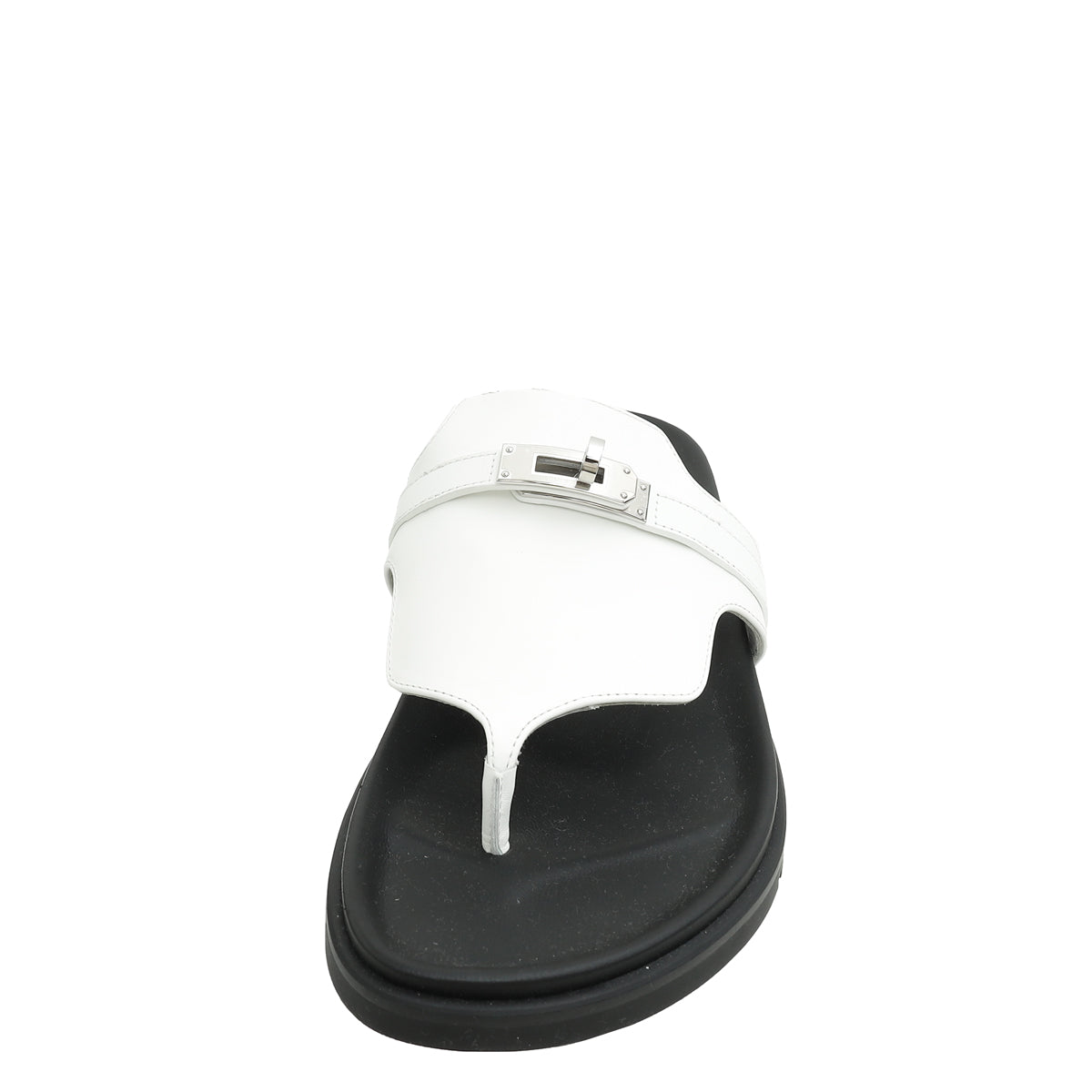 Hermes White Empire Sandals 38.5