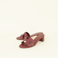 Hermes Rouge H Oasis Sandals 38