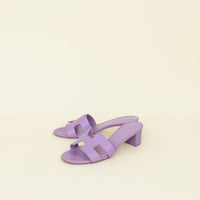 Hermes Violet Oasis Sandals 38