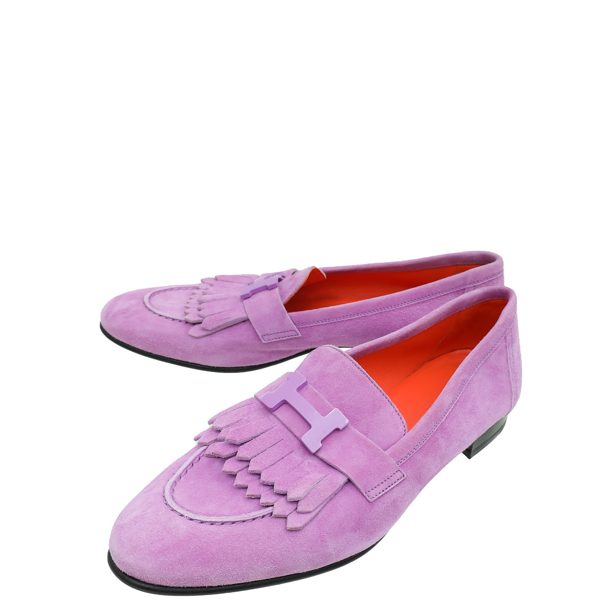 Hermes Violet Parme Royal Suede Goatskin Loafer 38-Hermes-THE CLOSET