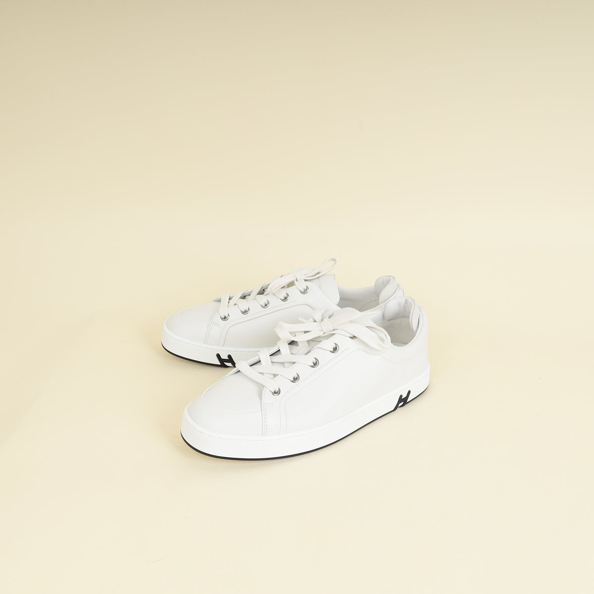 Hermes Blanc Kid Sneaker 38-Hermes-THE CLOSET