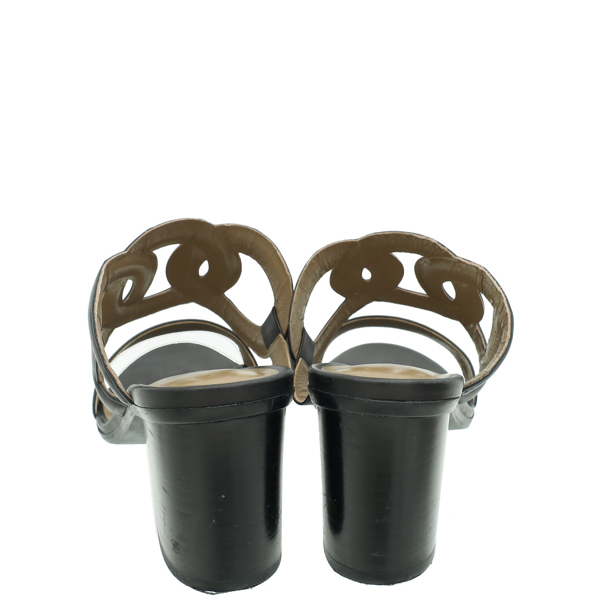 Hermes Noir Peace Sandals 38