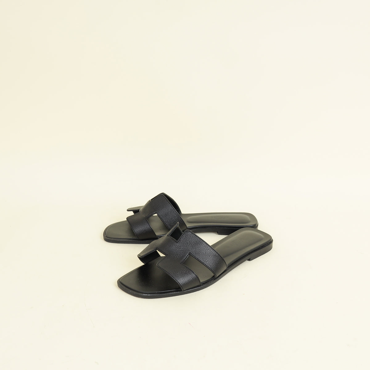 Hermes Noir Oran Sandal 38
