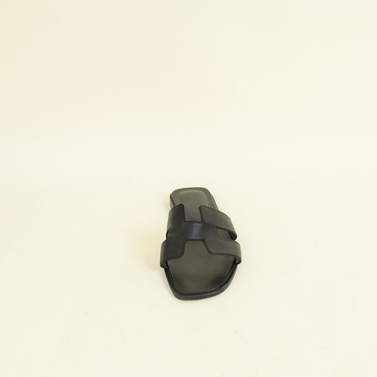 Hermes Noir Oran Sandal 38