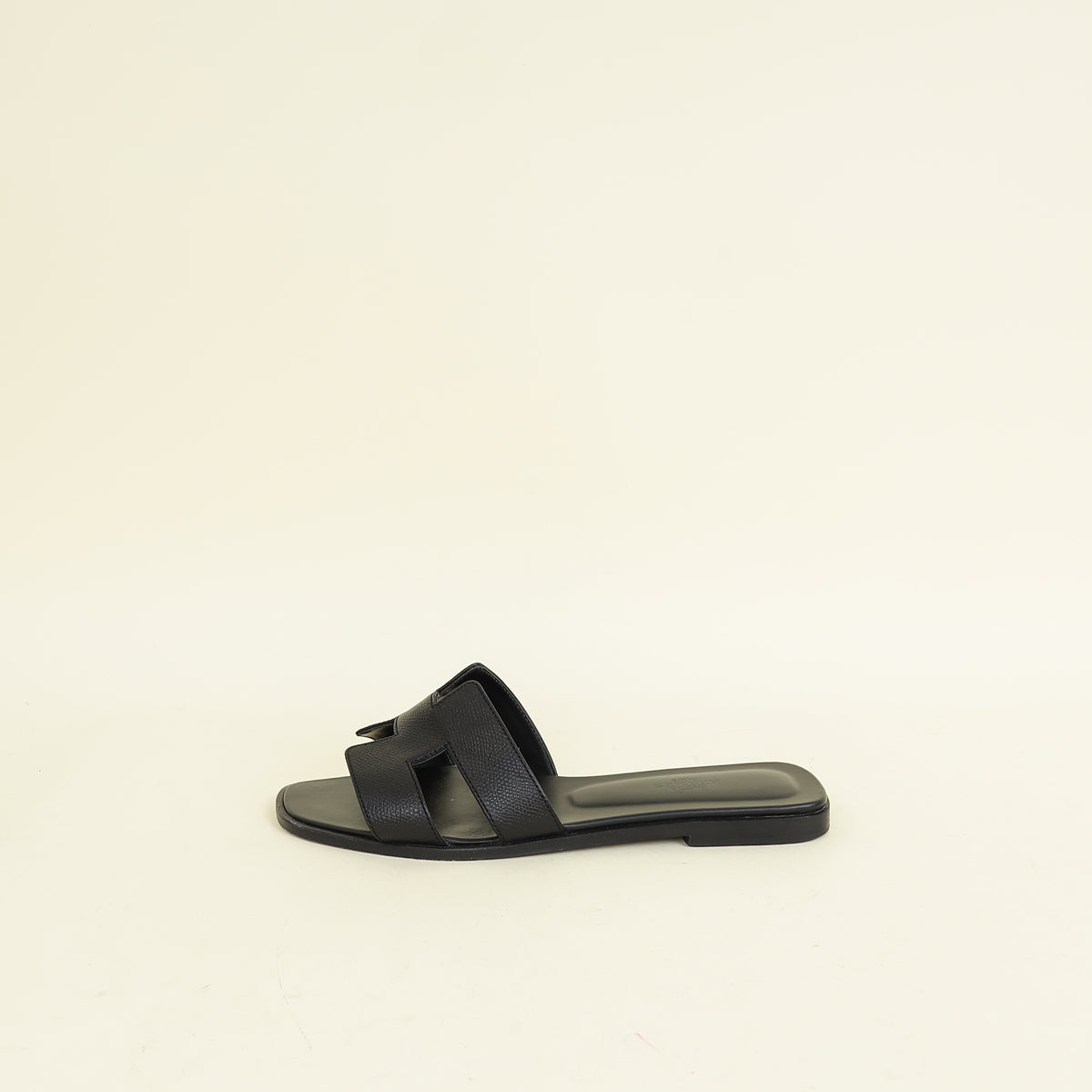 Hermes Noir Oran Sandal 38