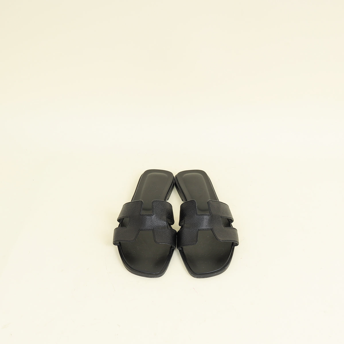 Hermes Noir Oran Sandal 38