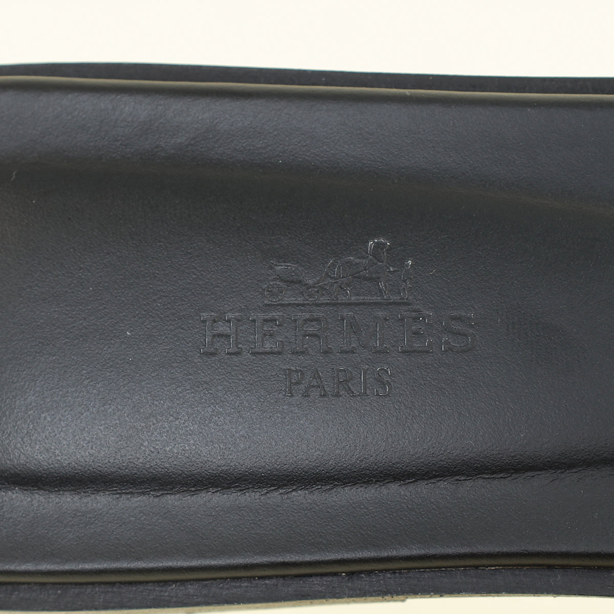 Hermes Noir Oran Sandal 38