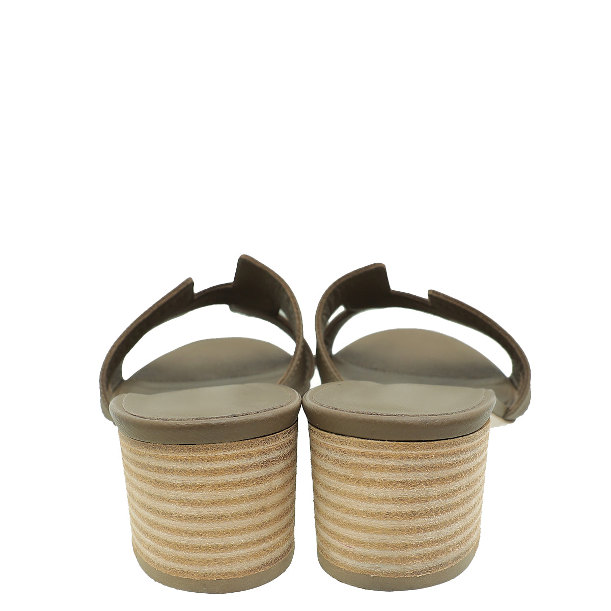 Hermes Etoupe Oasis Sandals 38 – THE CLOSET