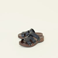 Hermes Noir Kos Clog 38