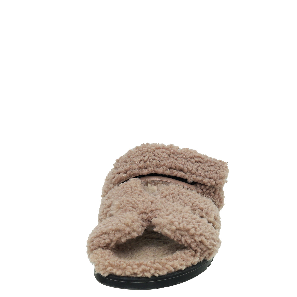 Hermes Bois De Santal Woolskin Chypre Sandals 39-Hermes-THE CLOSET