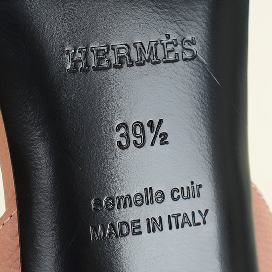 Hermes Rose Confetti Eternite 80 Sandals 39.5