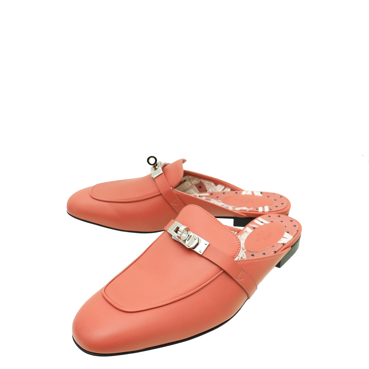 Hermes Rouge Blush OZ Mules 39.5-Hermes-THE CLOSET