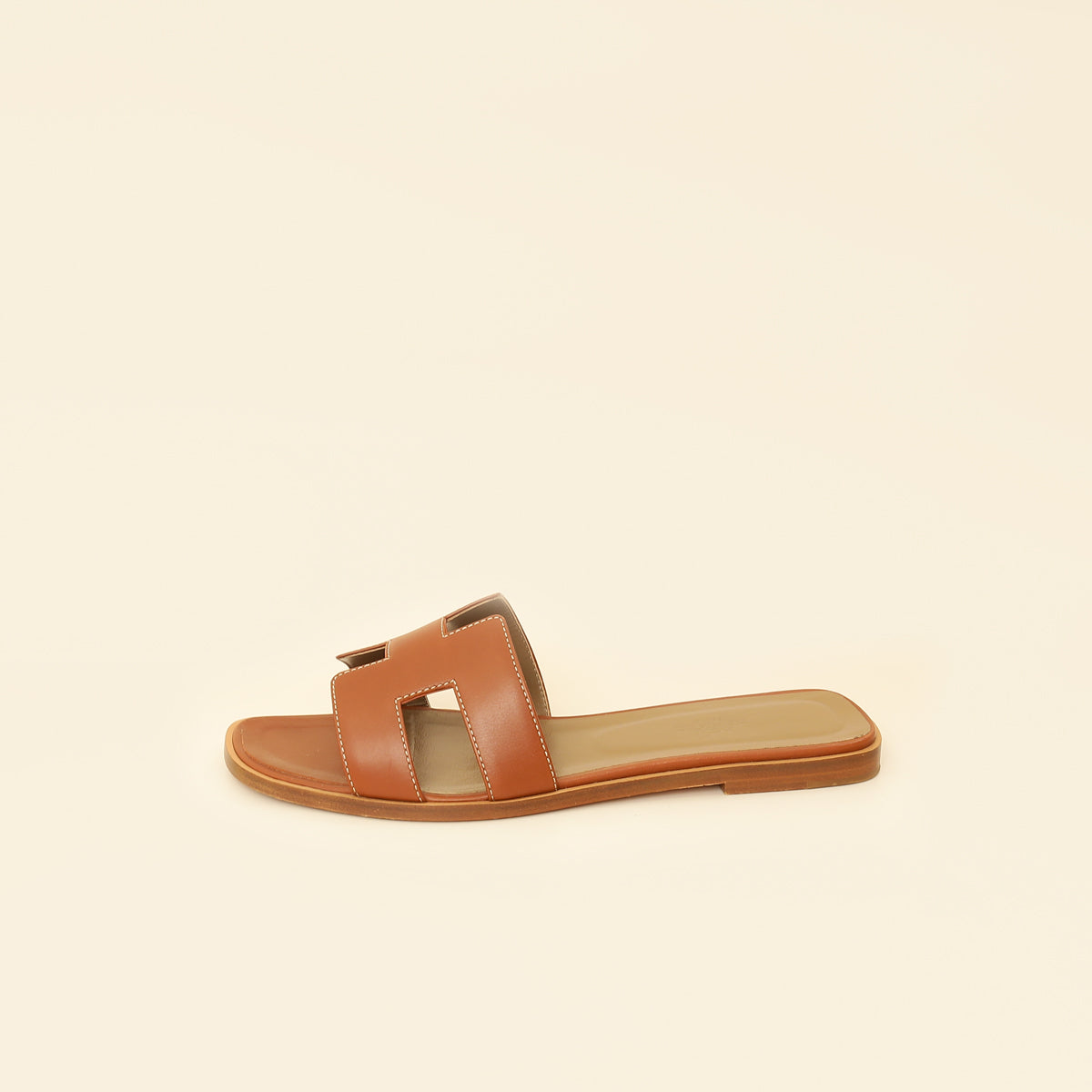 Hermes Gold Oran Sandals 39.5-Hermes-THE CLOSET