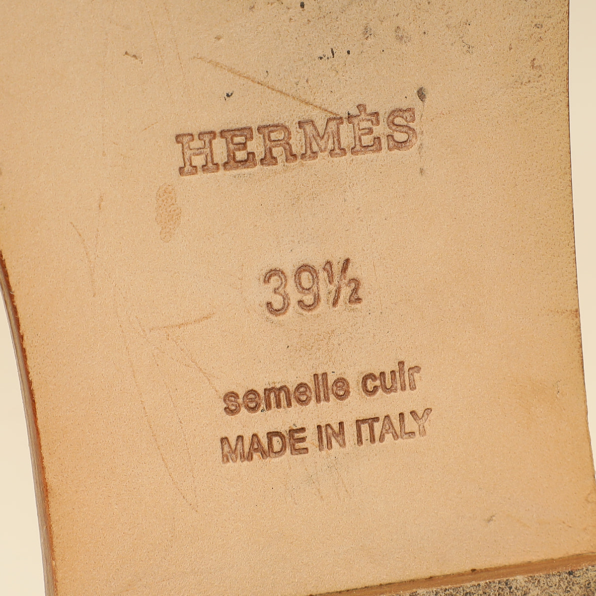 Hermes Gold Oran Sandals 39.5-Hermes-THE CLOSET