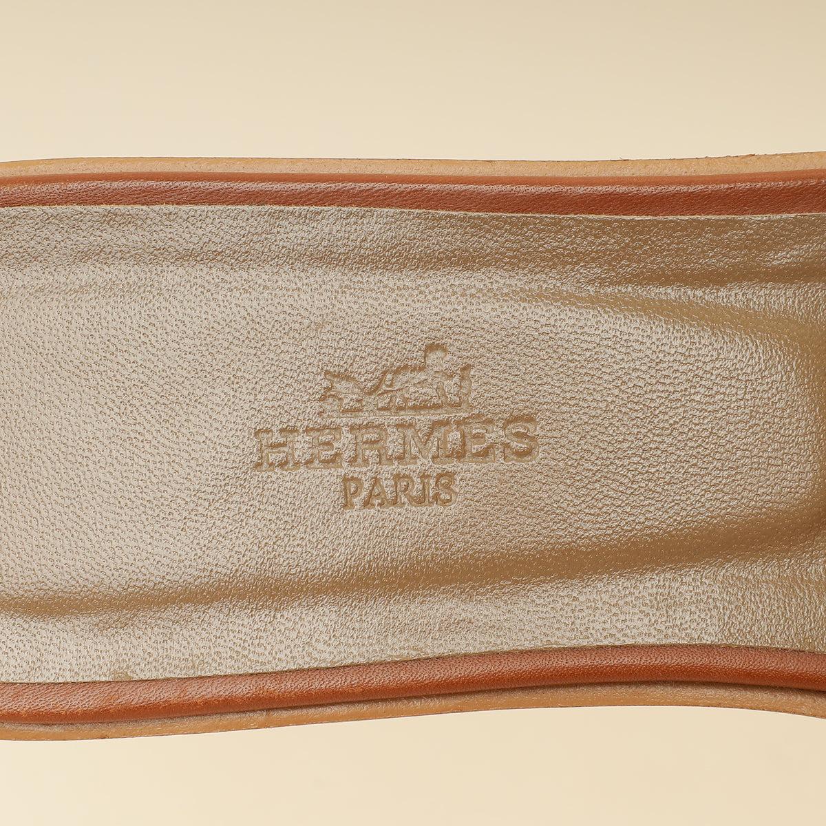 Hermes Gold Oran Sandals 39.5-Hermes-THE CLOSET