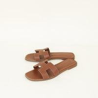 Hermes Gold Oran Sandal 39.5