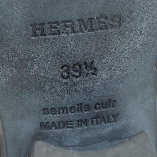 Hermes Noir Romanza Sandals 39.5