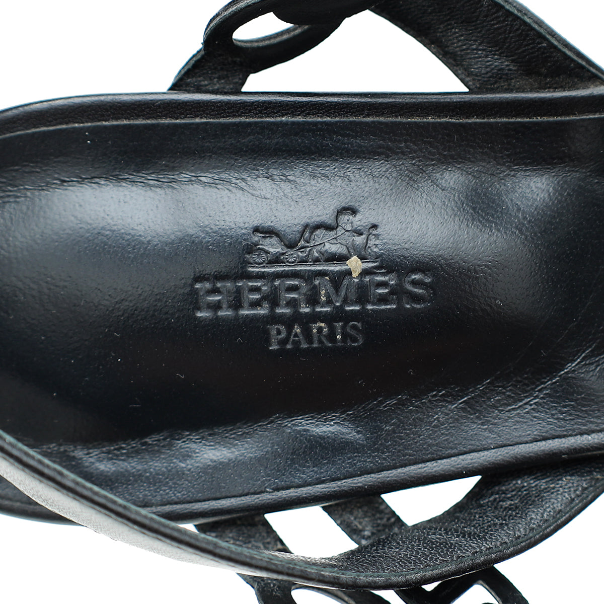 Hermes Noir Romanza Sandals 39.5