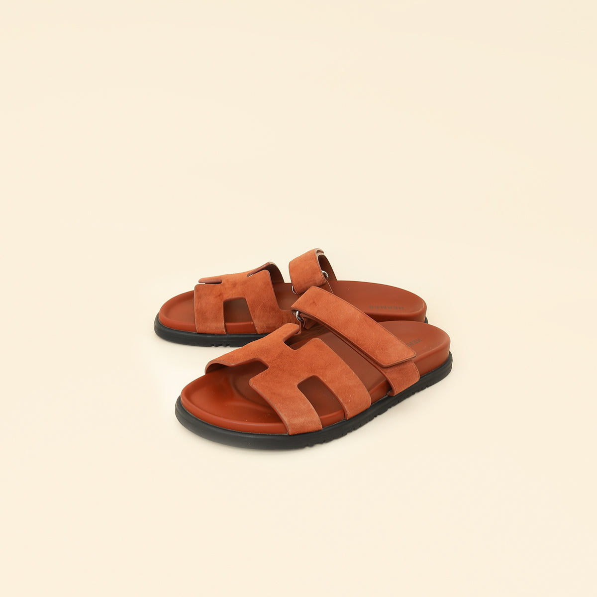 Hermes Cuivre Suede Chypre Sandal 39.5-Hermes-THE CLOSET