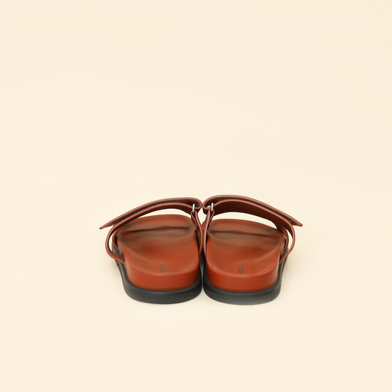 Hermes Cuivre Suede Chypre Sandal 39.5-Hermes-THE CLOSET