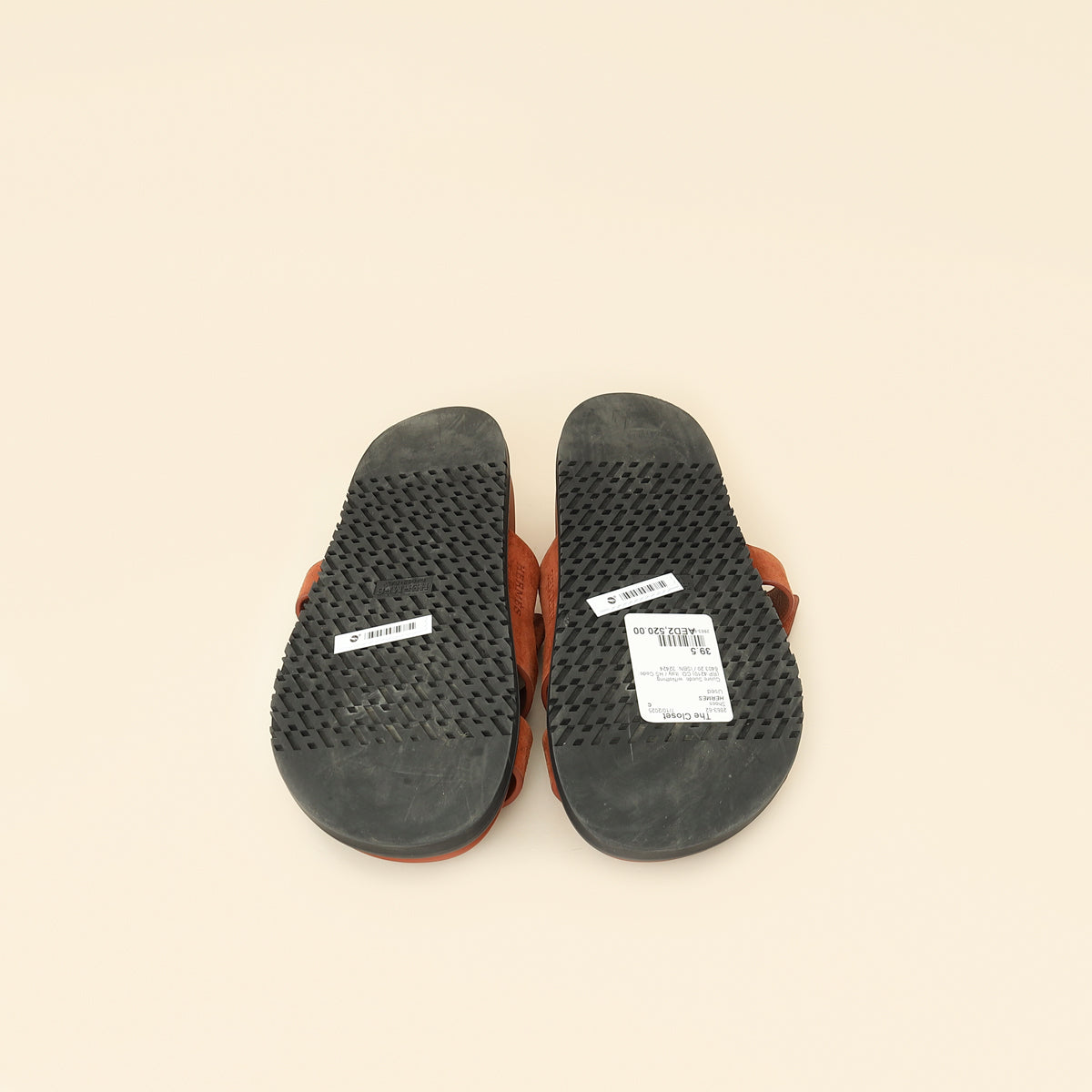 Hermes Cuivre Suede Chypre Sandal 39.5-Hermes-THE CLOSET