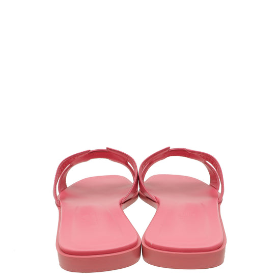 Hermes Rose Petale Oran Sandals 39.5