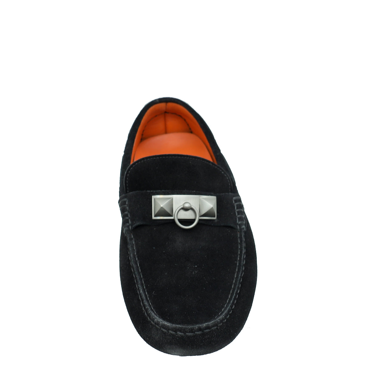 Hermes Noir Suede Irving Loafer 39.5