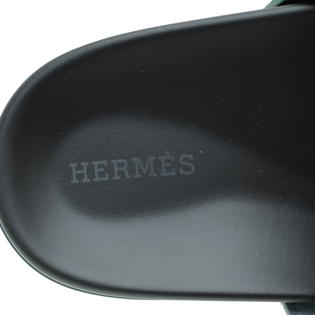 Hermes Bicolor Suede Goatskin Chypre Sandal 39.5