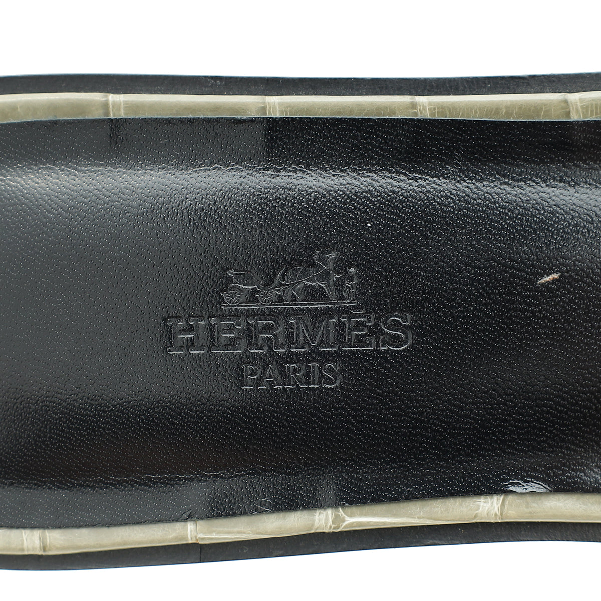 Hermes Vert Verone Alligator Oran Sandals 39