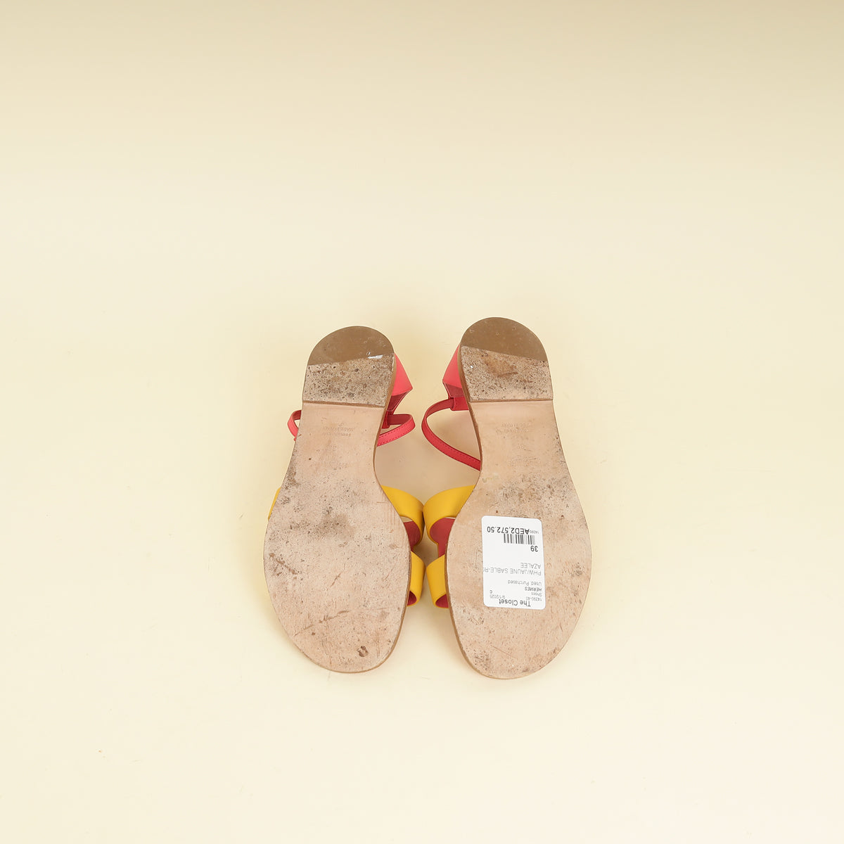 Hermes Bicolor Santorini Sandal 39