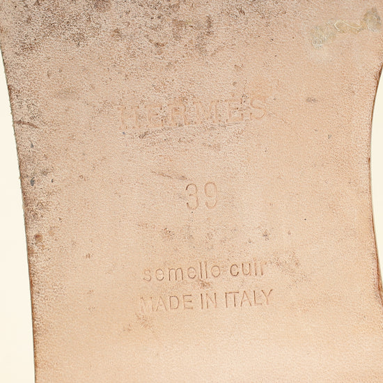 Hermes Bicolor Santorini Sandal 39