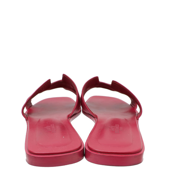 Hermes Rose Magenta Oran Sandal 39