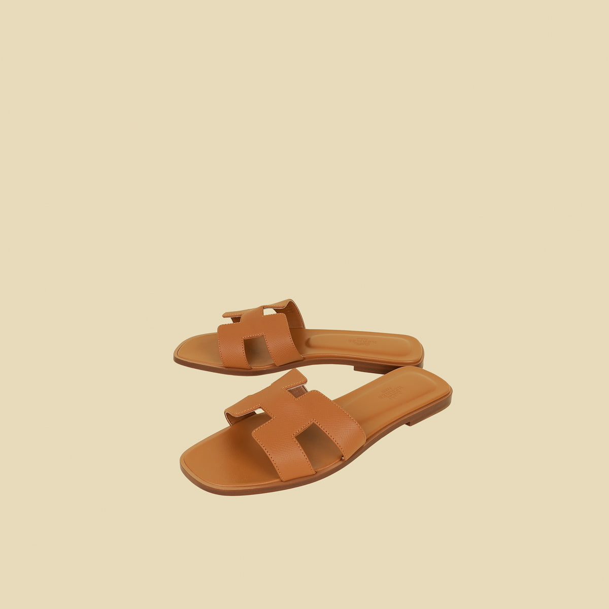 Hermes Natural Oran Sandals 39-Hermes-THE CLOSET