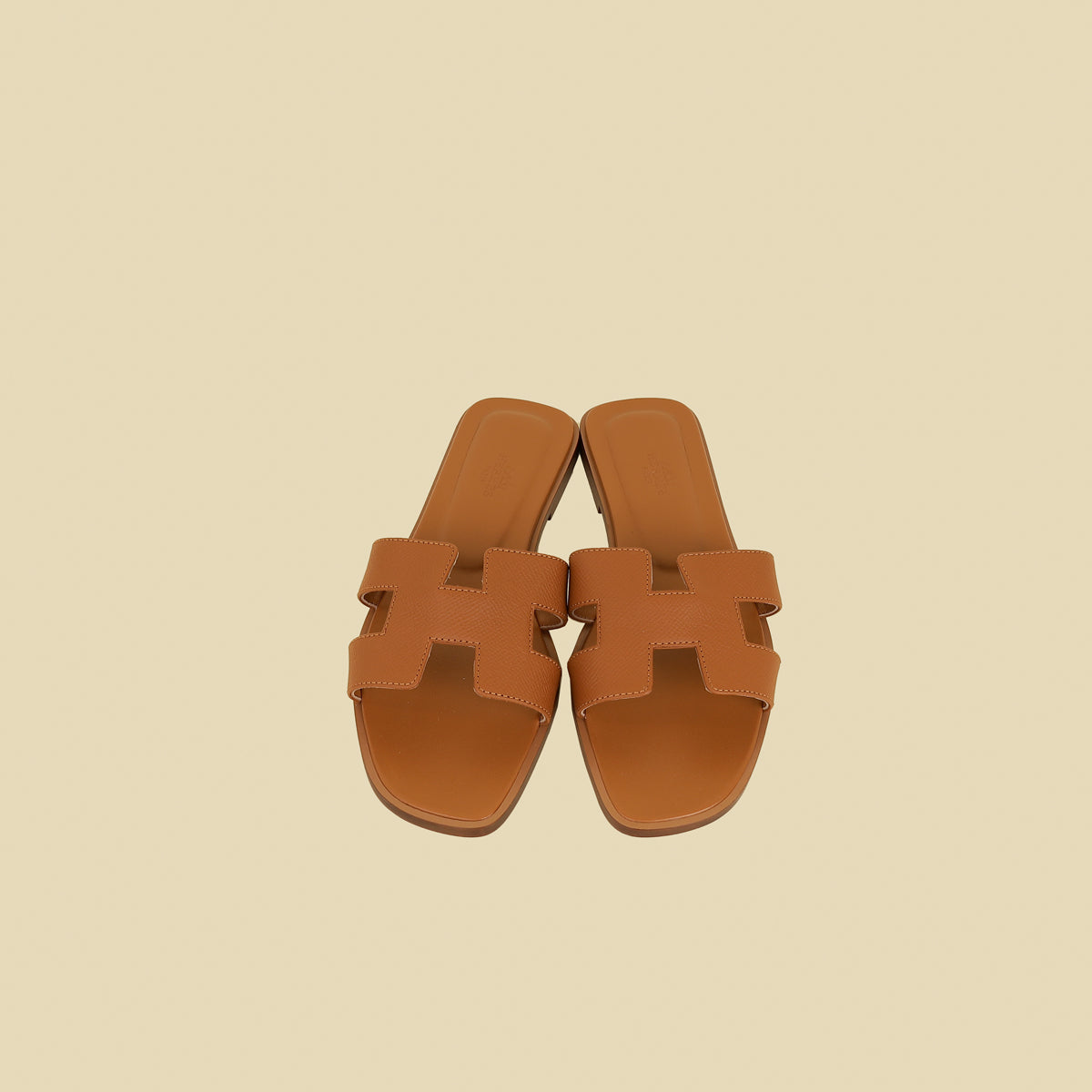 Hermes Natural Oran Sandals 39-Hermes-THE CLOSET