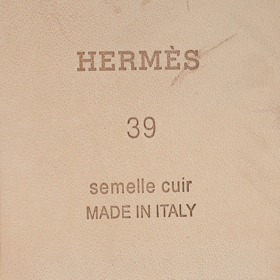 Hermes Natural Oran Sandals 39-Hermes-THE CLOSET