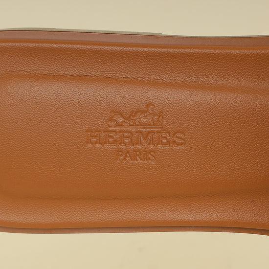 Hermes Natural Oran Sandals 39-Hermes-THE CLOSET