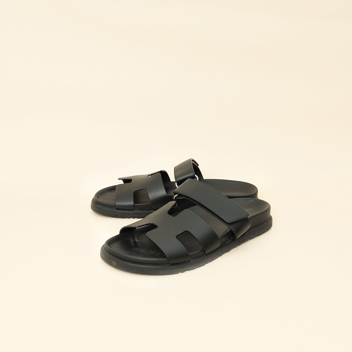 Hermes Noir Chypre Sandal 39-Hermes-THE CLOSET