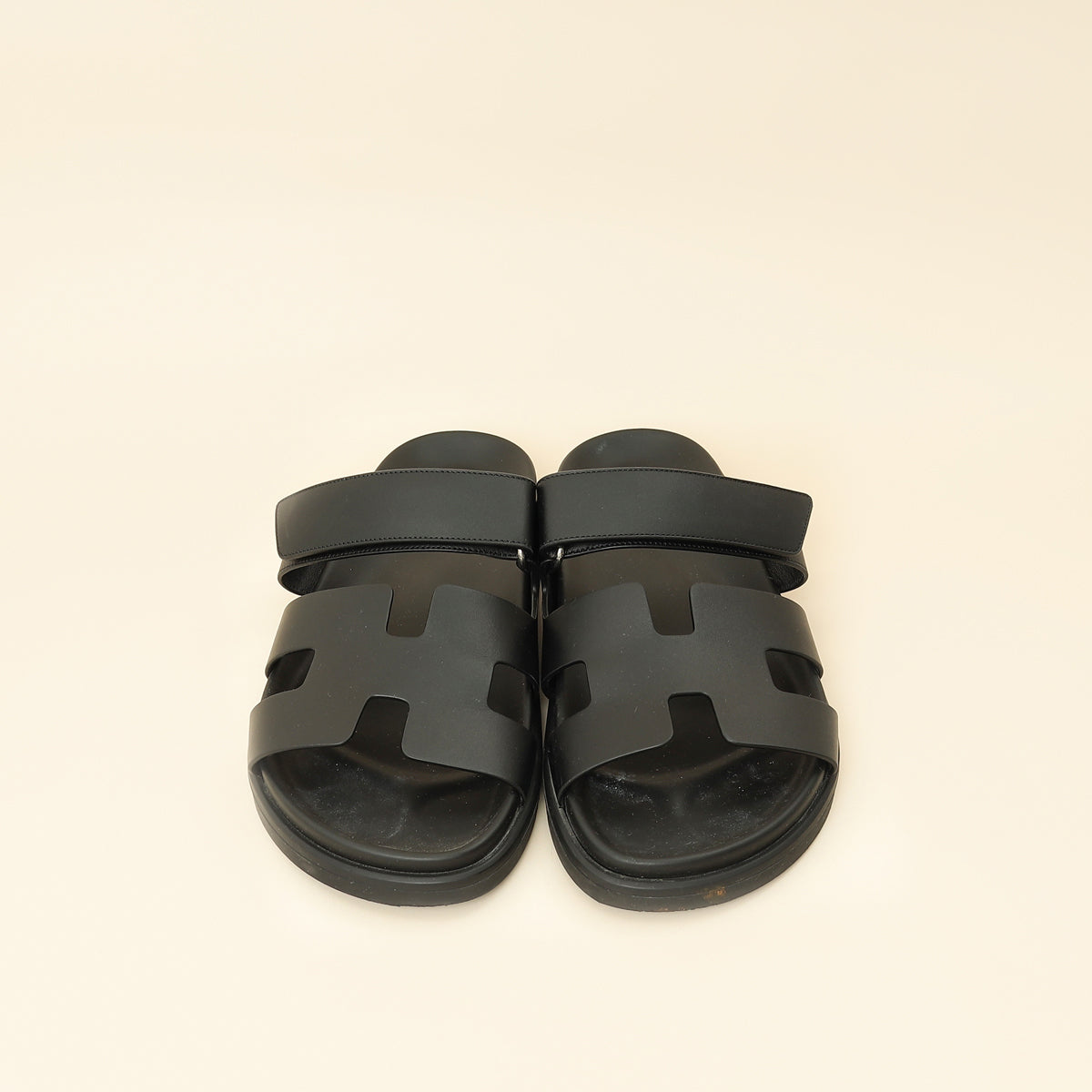 Hermes Noir Chypre Sandal 39-Hermes-THE CLOSET